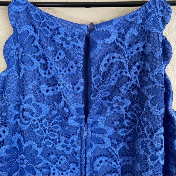 BCX Blue Scallop Halter Neck Mini Dress - Picture 6 of 7